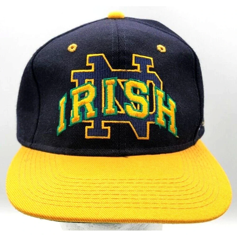 NOTRE DAME FIGHTING IRISH CAP HAT FITTED 7 1/2‎ CARDINAL CAP NCAA BLUE GOLD MENS